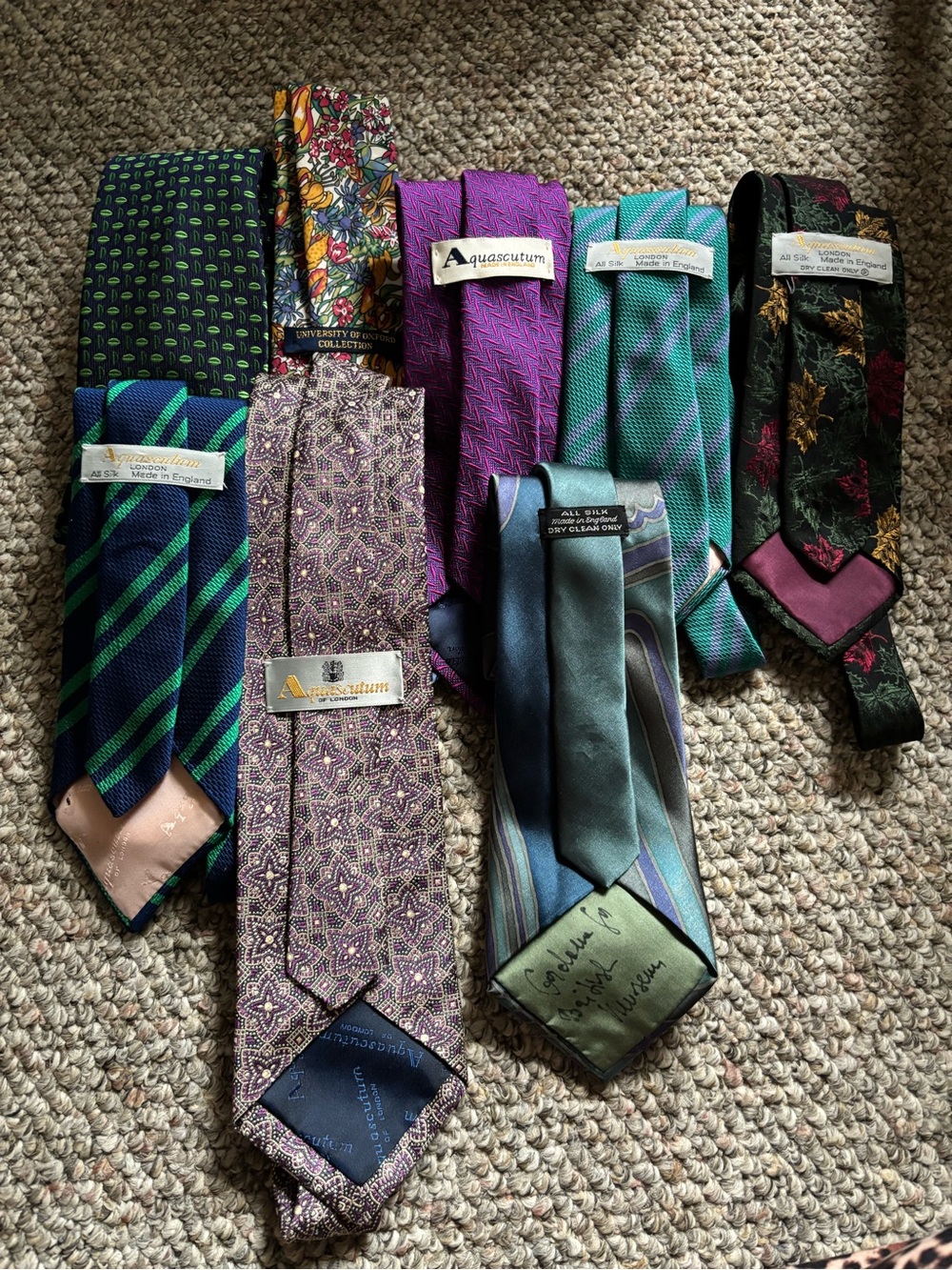 Aquascutum of London Assorted Men's Silk Ties - Multi-Color Pack